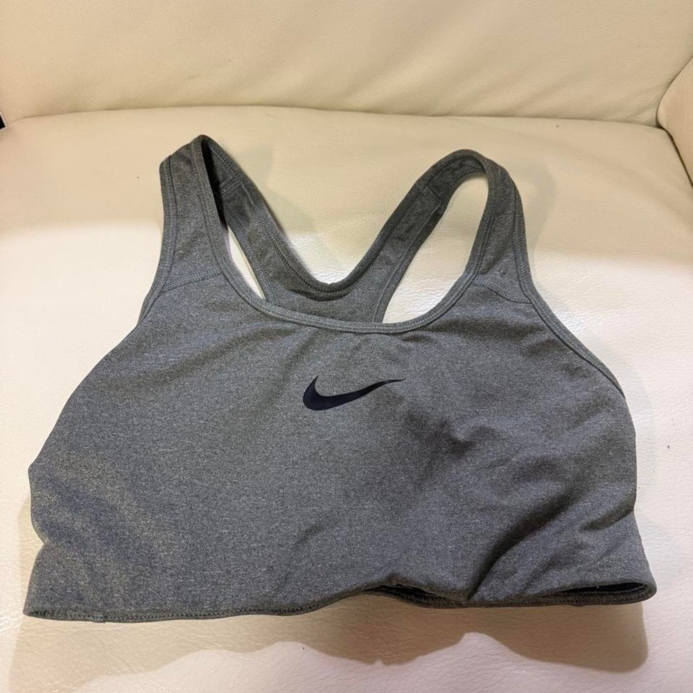 Gray Nike sports bra in size M